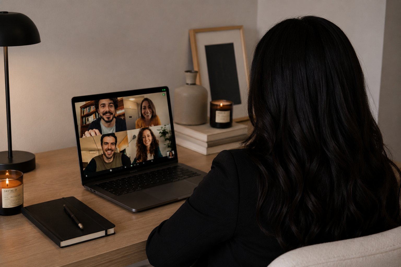 Connecting with a team over a video call